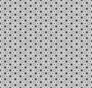 Siyah Dikişsiz geleneksel Japon süsleme Kumiko