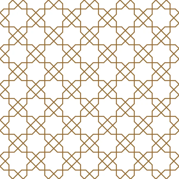 Płynna arabska ozdoba geometryczna w kolorze brązowym. — Wektor stockowy
