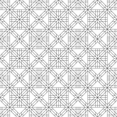 Sorunsuz geleneksel Japon geometrik süs. Siyah ve beyaz.