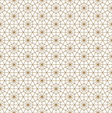 Seamless Japon modeli shoji kumiko altın içinde.