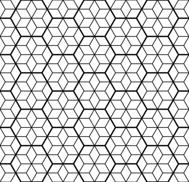 Sorunsuz geleneksel Japon geometrik süs. Siyah ve beyaz.
