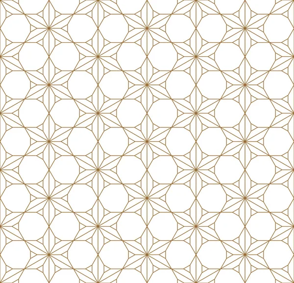 Geometrický vzor bezešvé založené na japonské ornament Kumiko . — Stockový vektor