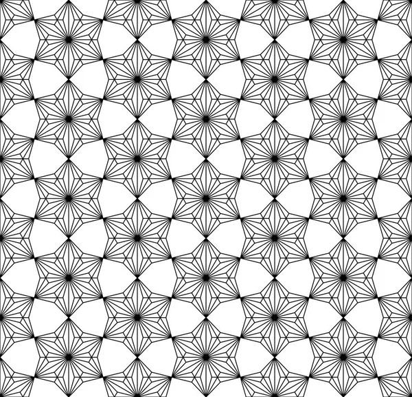 Bezproblémové tradiční japonské geometrický ornament. Černá a bílá. — Stockový vektor