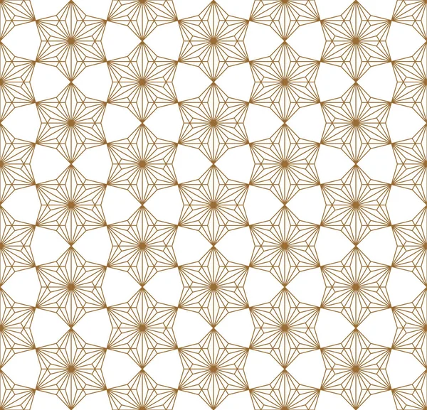Patrón geométrico inconsútil basado en adorno japonés Kumiko  . — Vector de stock