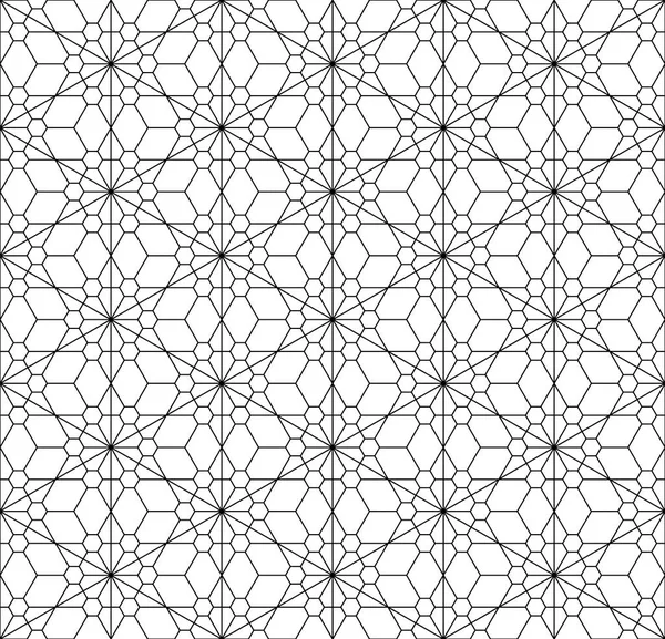 Sorunsuz geleneksel Japon geometrik süs. Siyah ve beyaz.
