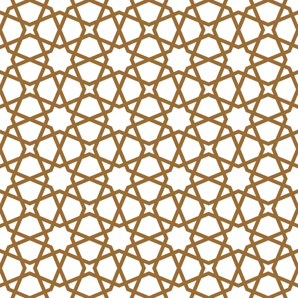 Naadloze Arabische geometrische ornament in bruine kleur. — Stockvector