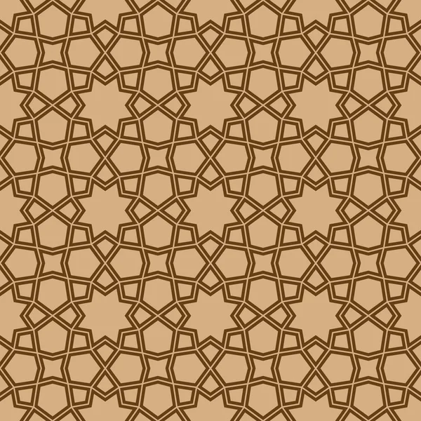 Adorno geométrico sin costuras en líneas de colores marrones . — Archivo Imágenes Vectoriales