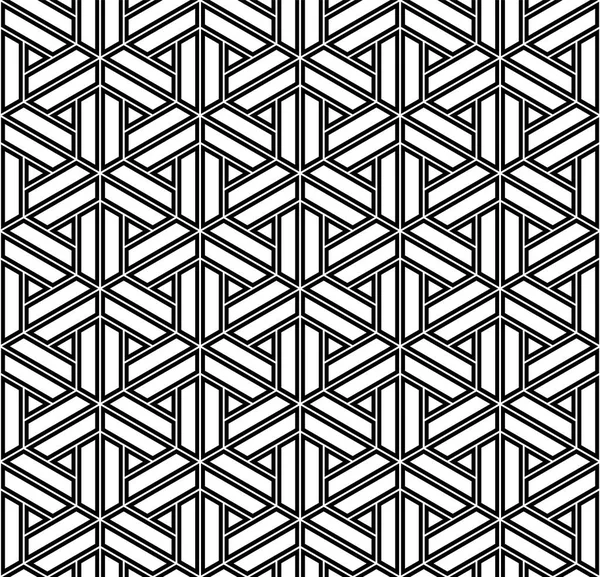 Ornamen geometris mulus dalam garis warna hitam . - Stok Vektor