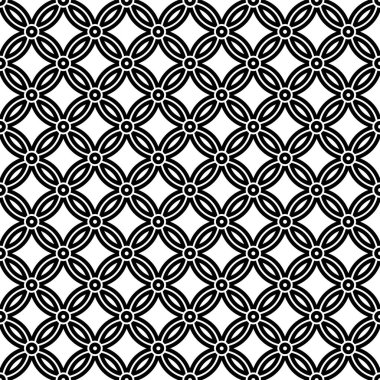 Siyah renk çizgilerinde dikişsiz geometrik süs.