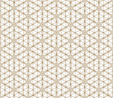 Seamless Japon modeli shoji kumiko altın içinde.