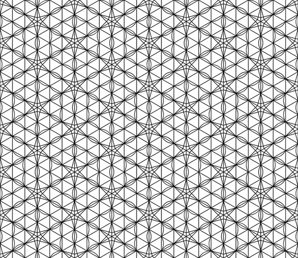 Seamless modeli Japon geometrik süsleme dayalı. Siyah ve beyaz.
