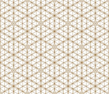Seamless Japon modeli shoji kumiko altın içinde.