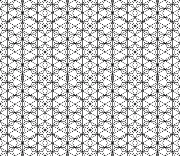 Seamless modeli Japon geometrik süsleme dayalı. Siyah ve beyaz.
