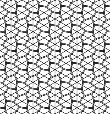 Sorunsuz geleneksel Japon geometrik süs. Siyah ve beyaz.