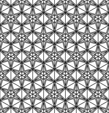 Sorunsuz geleneksel Japon geometrik süs. Siyah ve beyaz.