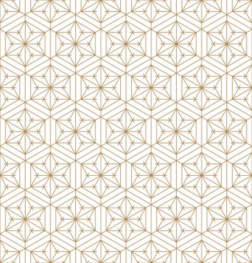 Seamless Japon modeli shoji kumiko altın içinde.