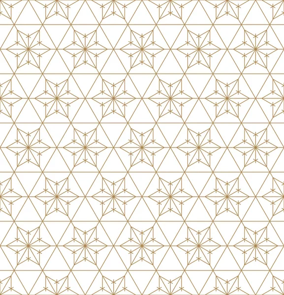 Seamless geometric pattern based on japanese ornament kumiko . — Stock Vector