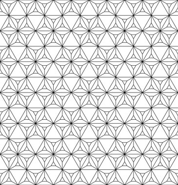 Sorunsuz geleneksel Japon geometrik süs. Siyah ve beyaz.