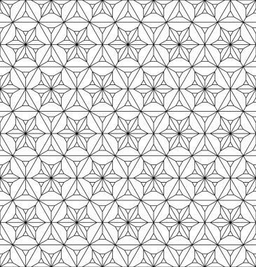 Sorunsuz geleneksel Japon geometrik süs. Siyah ve beyaz.