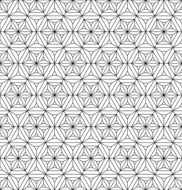 Sorunsuz geleneksel Japon geometrik süs. Siyah ve beyaz.