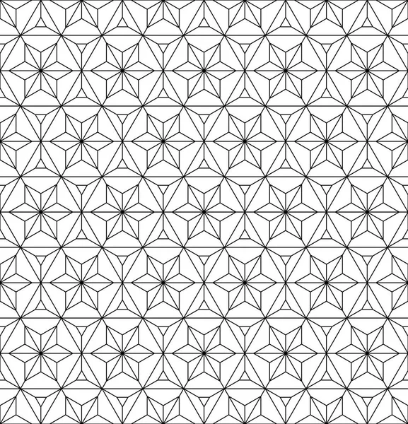 Varrat nélküli geometriai mintázat alapján a japán dísz Kumiko . — Stock Vector