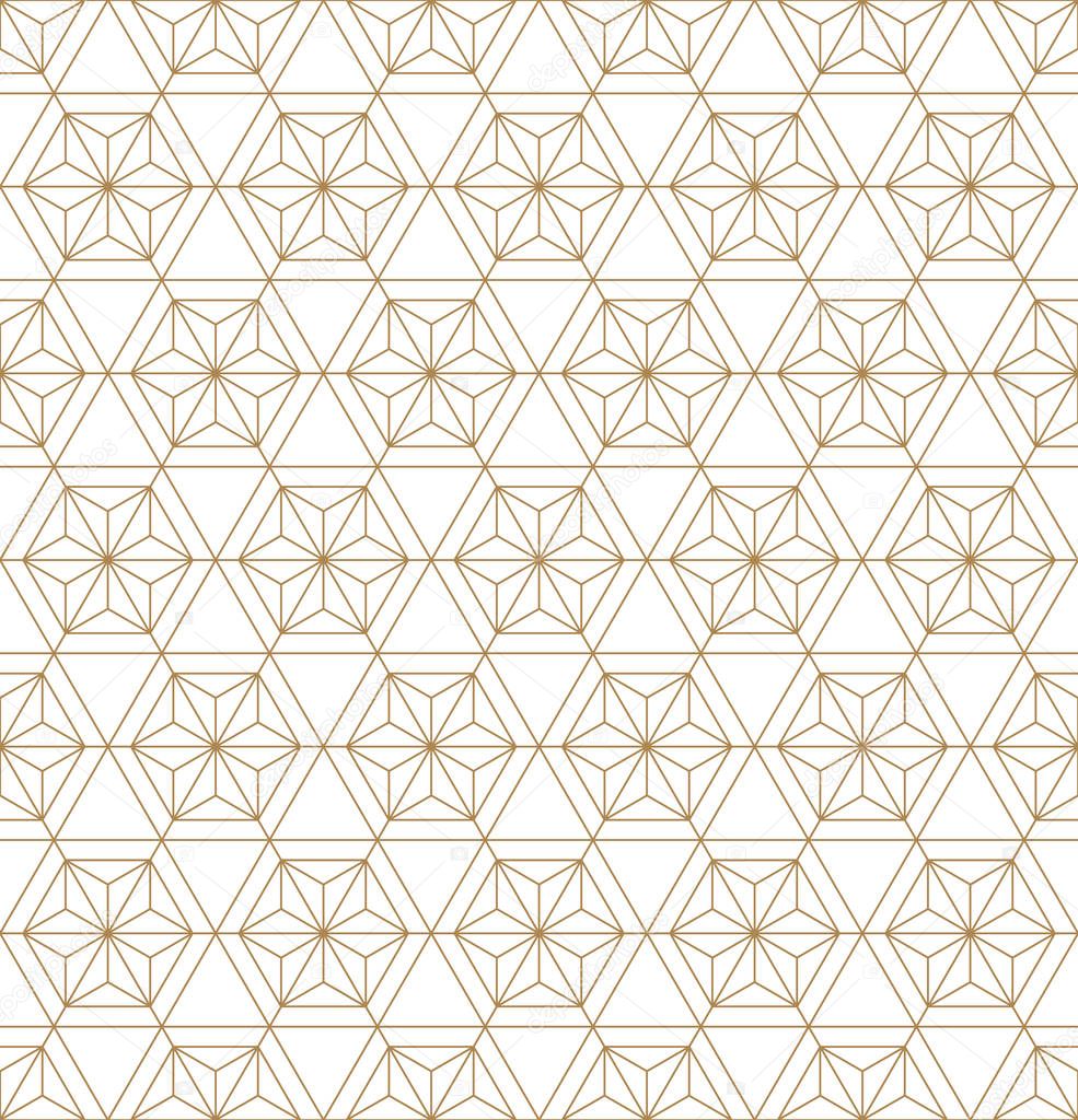 Seamless geometric pattern based on japanese ornament kumiko .
