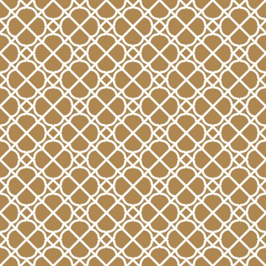 Altın ve beyaz kesintisiz geometrik desen.