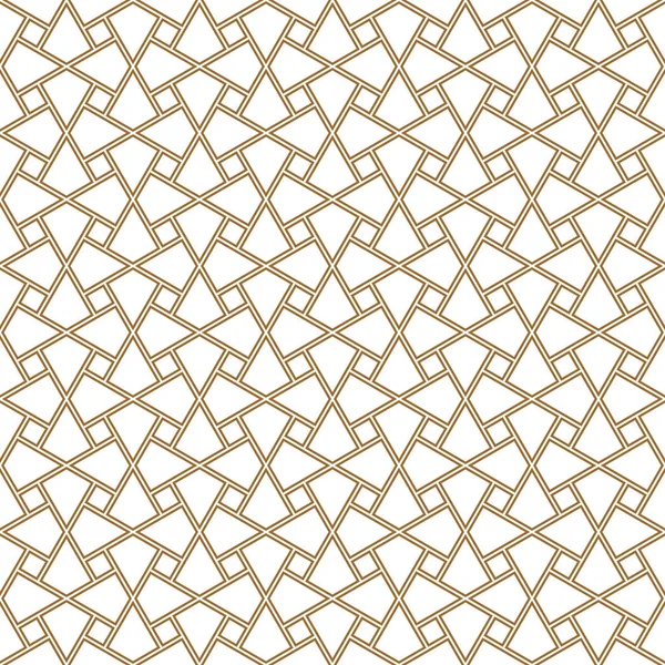 Bezešvé arabské geometrické ornament v hnědé barvě. — Stockový vektor