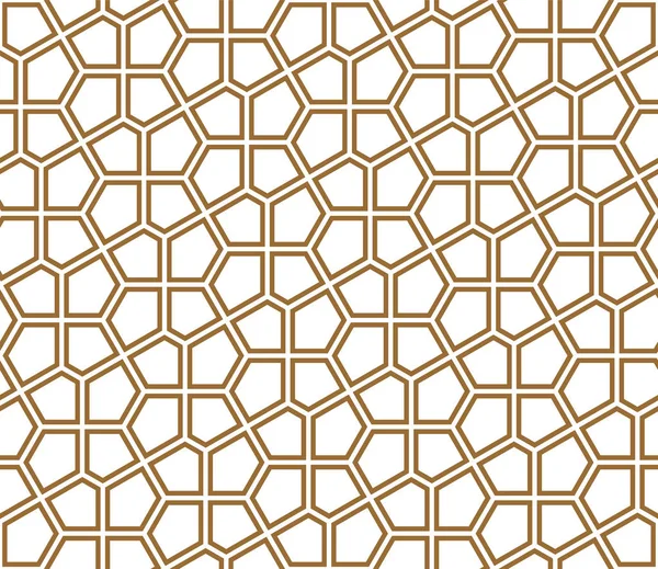 Nahtlose arabische geometrische Ornamente in brauner Farbe. — Stockvektor