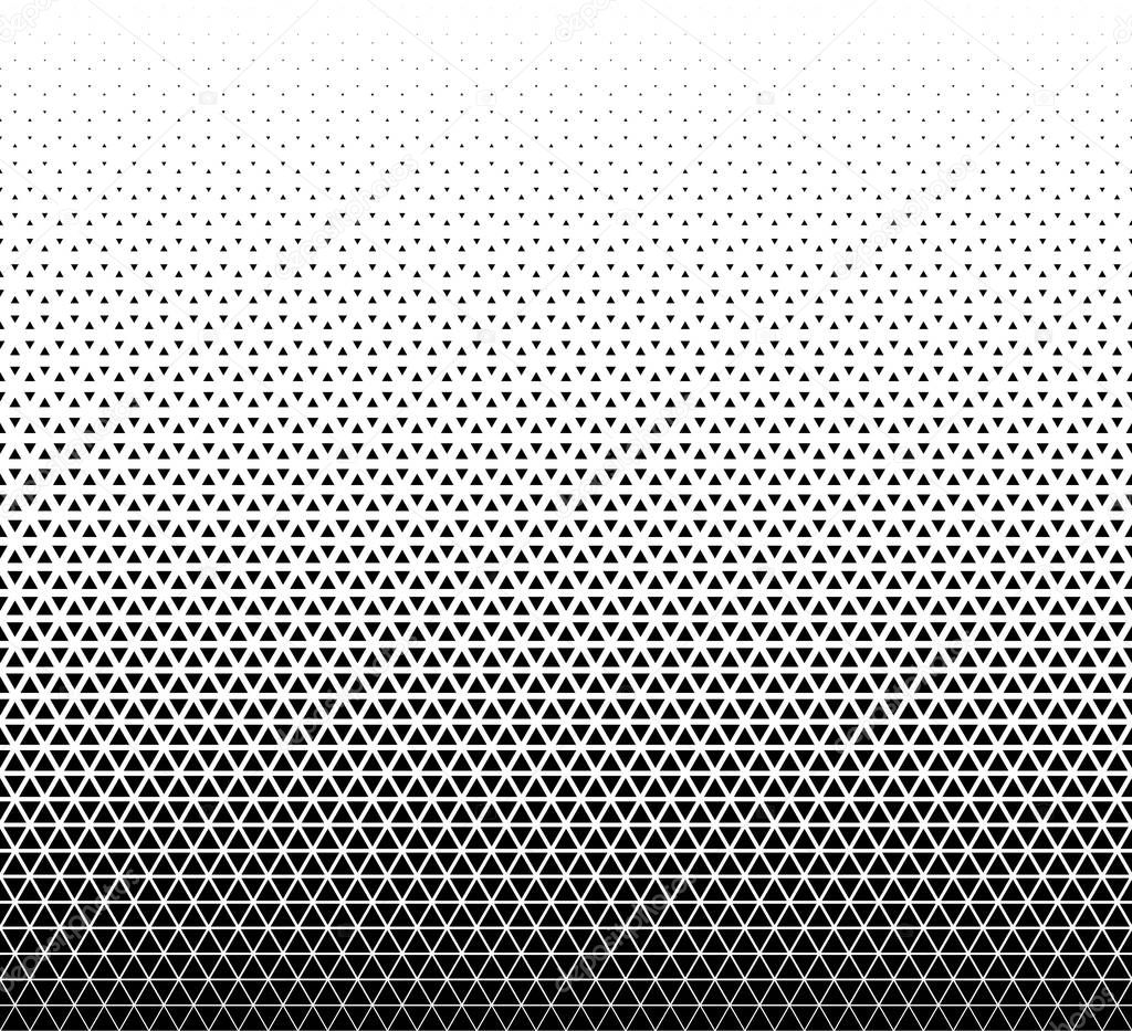 Seamless geometric vector background.Black triangles on white background.