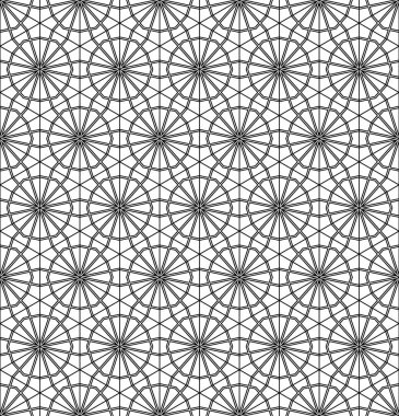 Sorunsuz geleneksel Japon geometrik süs. Siyah ve beyaz.