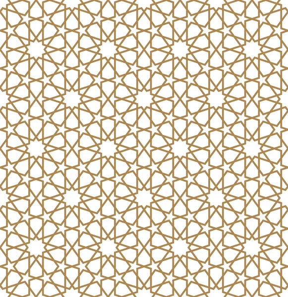 Decorazione geometrica arabica senza cuciture di colore marrone. — Vettoriale Stock