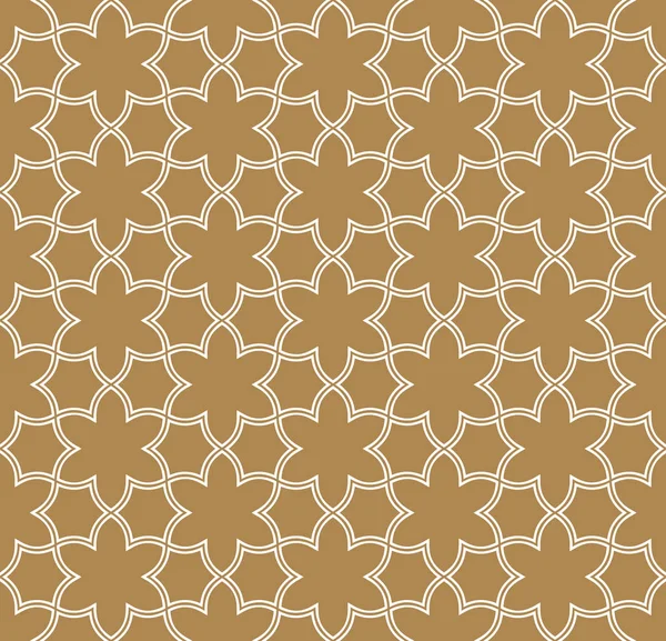褐色的阿拉伯无缝几何装饰品. — 图库矢量图片