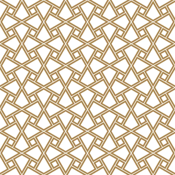 Adorno geométrico árabe sin costuras en color marrón. — Archivo Imágenes Vectoriales