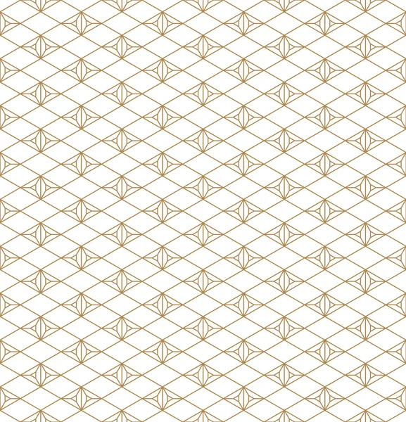 Nahtlose geometrische Muster auf der Grundlage japanischer Ornamente kumiko . — Stockvektor