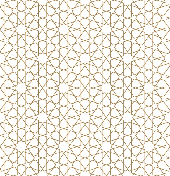 Nahtlose arabische geometrische Ornamente in brauner Farbe. — Stockvektor