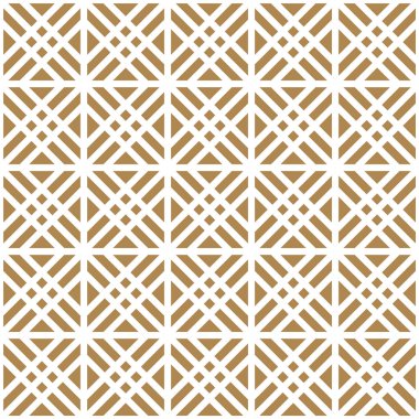 Altın ve beyaz dikişsiz geometrik desen. Japon tarzı Kumiko.