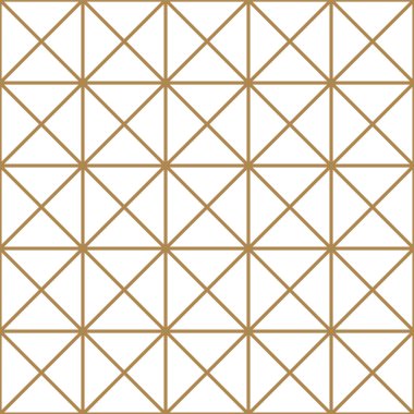 Altın ve beyaz dikişsiz geometrik desen. Japon tarzı Kumiko.