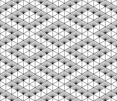 Seamless modeli Japon süs Kumiko dayalı
