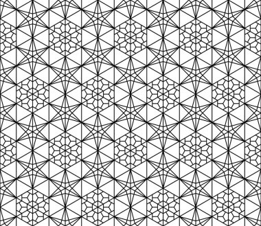 Seamless modeli Japon süs Kumiko dayalı