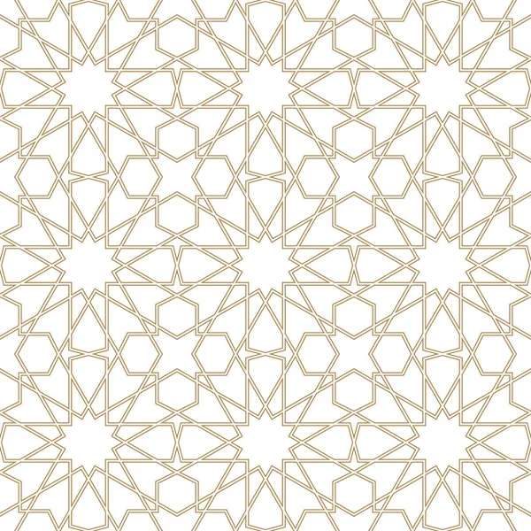 Ornamen geometris tak berjahit dalam warna coklat. - Stok Vektor