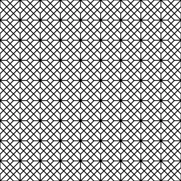 Motif géométrique sans couture en noir et blanc. Style japonais Kumiko . — Image vectorielle