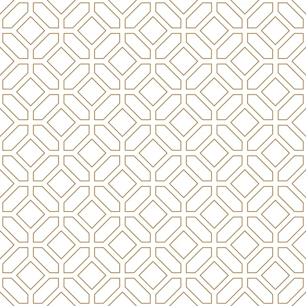 Nahtloses geometrisches Muster in Gold und Weiß.. — Stockvektor
