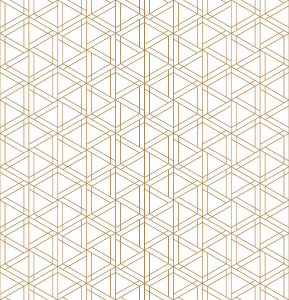 Seamless abstract patten based on japanese ornament kumiko .Golden color lines.