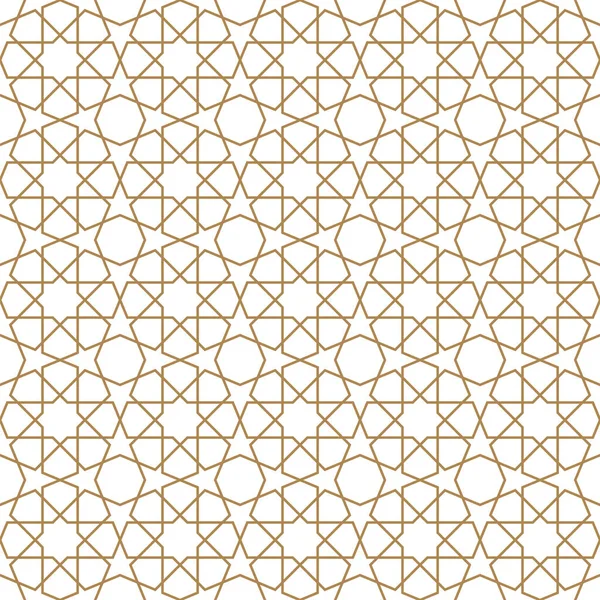 Nahtlose arabische geometrische Ornamente in brauner Farbe. — Stockvektor