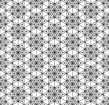 Siyah Dikişsiz geleneksel Japon süsleme Kumiko