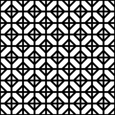 Siyah beyaz dikişsiz geometrik desen . Japon tarzı Kumiko.