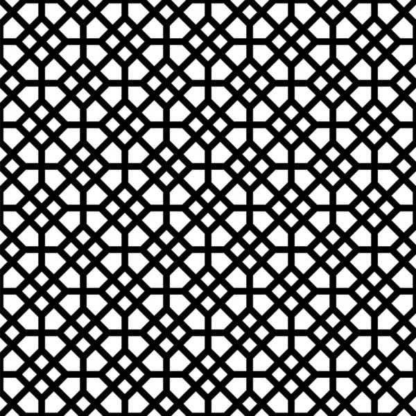 黒と白のシームレスな幾何学的パターン。和風久美子. — ストックベクタ