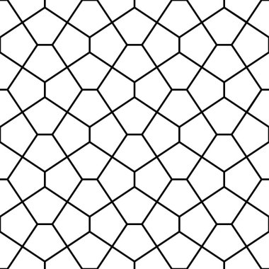 Kusursuz dekoratif geometrik desen. Siyah ve beyaz..