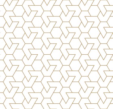 Geleneksel Arap sanatına dayanan kusursuz geometrik süslemeler. Kahverengi renk çizgileri. Kumaş, tekstil, kapak, ambalaj kağıdı ve arka plan için harika tasarım..